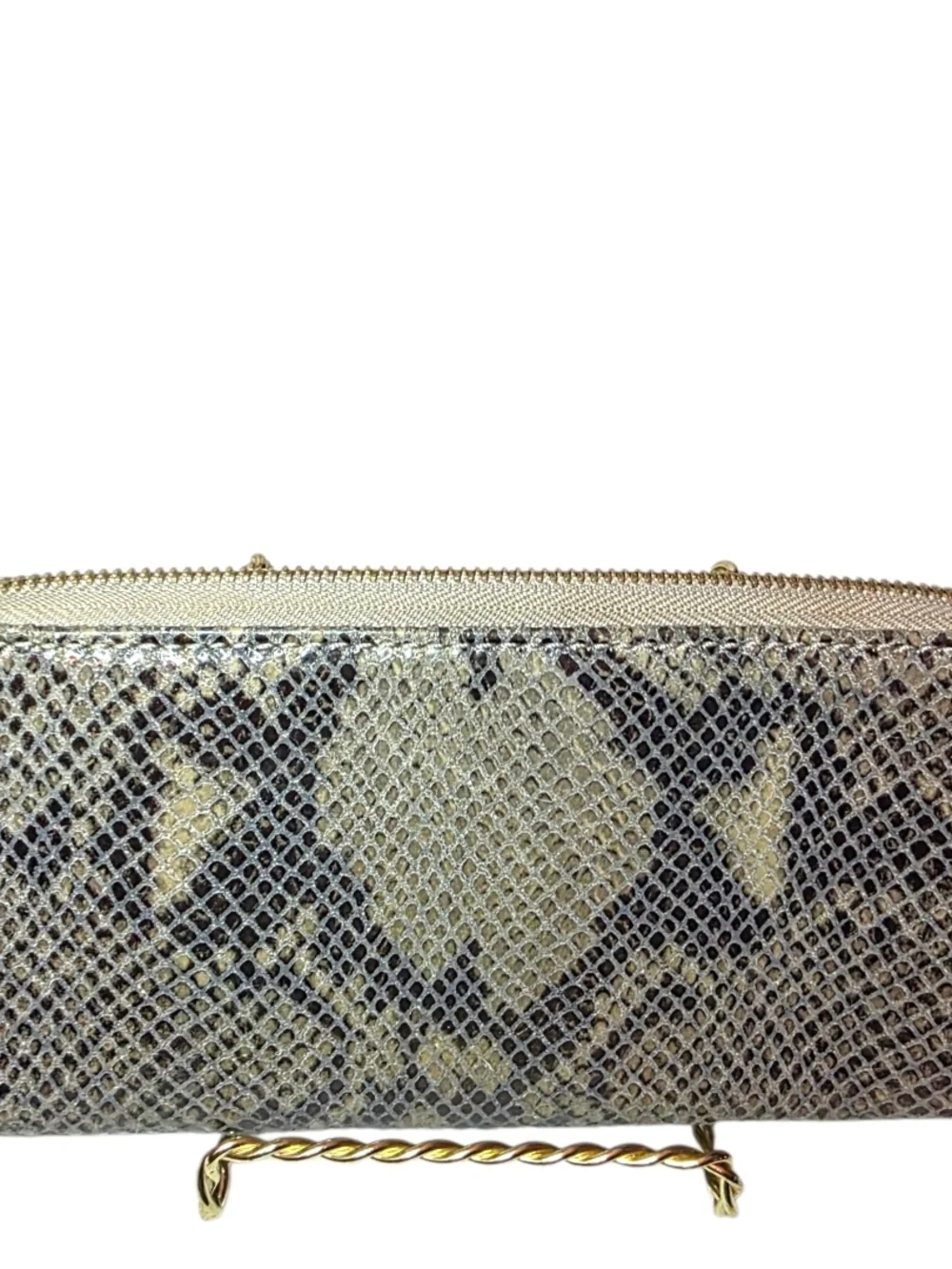 Michael Kors Metallic Snake-Print Wallet - Gold - Picture 11 of 11
